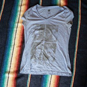 Faded Print Beatles T Shirt